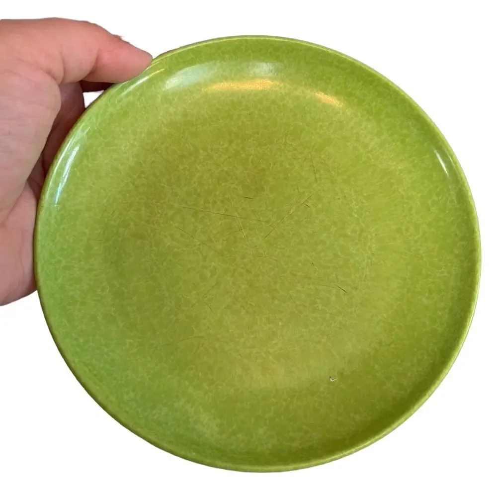 Melmac Color Flyte by Branchell Cup Saucer Bowl Small Plate Green Vintage